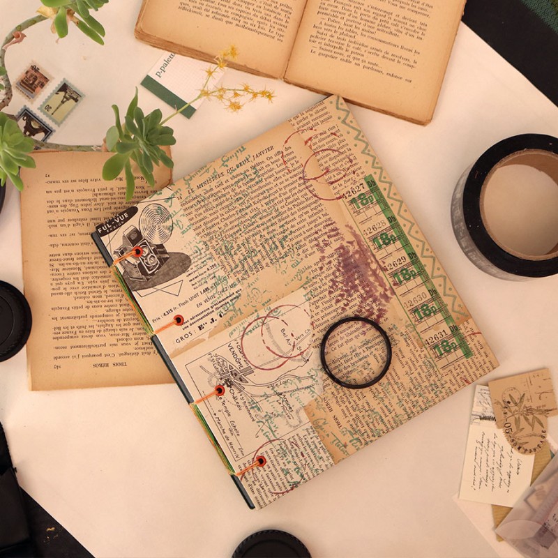 Album photo vintage et artisanal vert Album photo vintage et artisanal vert