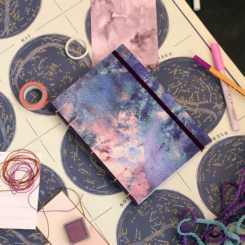 Carnet couture belge - tissu Cosmique Carnet couture belge - tissu Cosmique