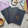 Carnet artisanal couverture doré my "Univers"