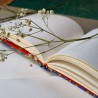 Carnet de notes artisanal carré avec tissu