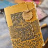 Carnet artisanal gravé à la main French Riviera, 100% coton