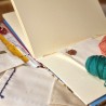 Carnet vintage couture, broderie, laine