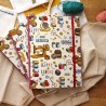 Carnet vintage couture, broderie, laine