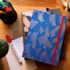 Carnet de note A5 bleu japanese chiyogami