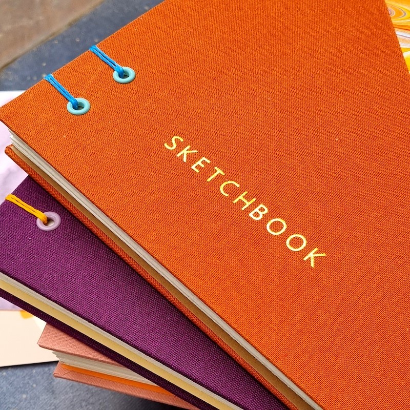 Carnet sketchbook paysage Aquarelles papier Fabriano 100% coton 300g