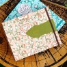 Album photo de naissance artisanal personnalisé avec dorure