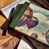 Carnet mix media artisanal montgolfière grand format paysage 240g