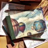 Carnet mix media artisanal montgolfière grand format paysage 240g