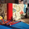 Carnet mix media poissons monde marin grand format paysage