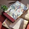 Carnet mix media oiseaux et fruits grand format paysage