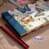 Carnet mix media papillons grand format paysage