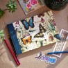 Carnet mix media papillons grand format paysage