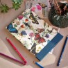 Carnet mix media papillons grand format paysage