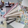 Carnet de voyage artisanal - carnettiste - mix media 200g