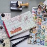 Carnet de voyage artisanal - carnettiste - mix media 200g