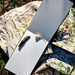 Carnet botanique artisanal carnettiste mix media 240g