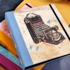 Album photo carré artisanal linogravure vintage