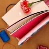 Carnet de note A5 artisanal papier recycle rose couverture