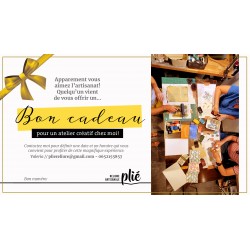 Atelier: bon cadeau pour un atelier artistique plié