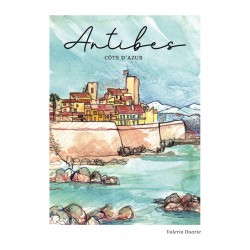 carte postale artistique d'Antibes avec vue du musée Picasso