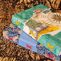 Carnet artisanal livre artiste A6 papier recyclé 100% coton Khadi