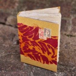 Carnet artisanal livre artiste A6 papier recyclé 100% coton Khadi