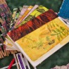 Carnet A5 de note illustration gelli printing unique