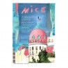 Nice illustrée, Affiche A4, Le Negresco, reproduction de dessin fait main sur papier recyclé