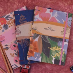 Carnet artisanal A5 papier Fabriano Artistico aquarelle