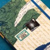 Carnet artisanal de note A5 poétique bleu
