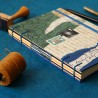 Carnet artisanal de note A5 poétique bleu