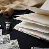 Carnet artisanal A5: livre d'artiste blanc et noir