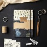 Carnet artisanal A5: livre d'artiste blanc et noir