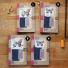 Carnet vintage recyclé d'emballages