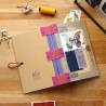 Carnet vintage recyclé d'emballages