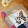 Carnet vintage recyclé d'emballages