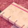 Carnet copte petite taille A6 rose