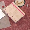 Carnet copte petite taille A6 rose