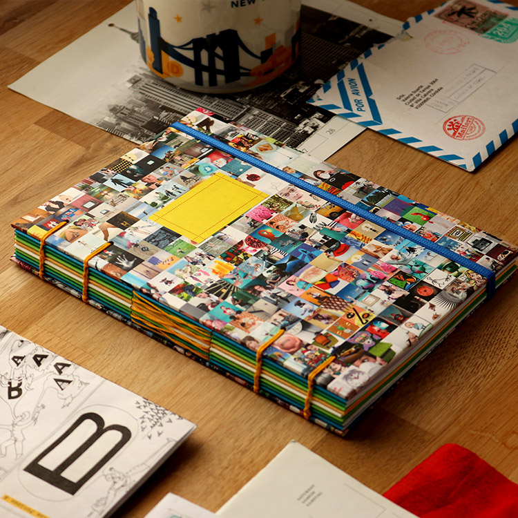 carnet A5 couverture récupérée