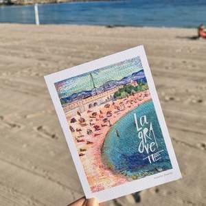 Le soleil brille toujours à antibes!!! Voici mon dessin de la gravette, petite plage du centre ville. 
#antibes🇫🇷 #antibesfrance #antibes #cotedazur #cotedazurfrance☀️ #dessinfrance #usknice #drawing