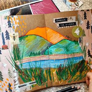 Je me suis rappelé de ce dessin fait en plein covid. Je voudrais vous partager la vidéo en live de comment je l'ai fait mais je n'arrive pas !! Vous pouvez scrolling jusqu'à juillet 2022 🤪😅 bisous ahhh eh "embrace the silence!!!"